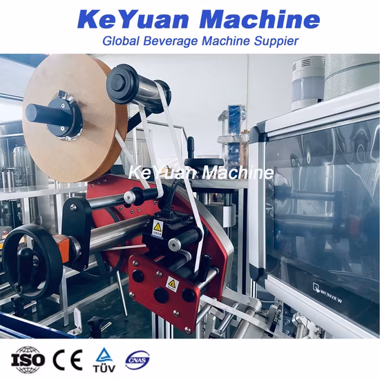 선형 유형 완전 자동 원형 병, 정사각형 병, 플랫 병 자체 접착 스티커 라벨 라벨링 기계